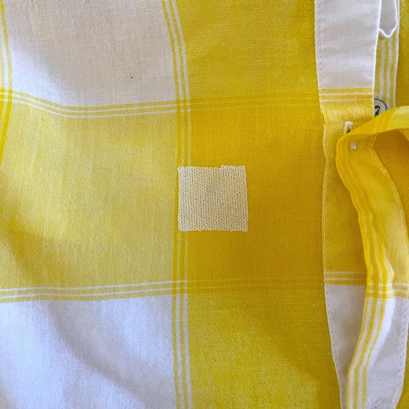 C&C California Yellow and White Plaid Long Sleeve Shirt Size S - Picture 8 of 8